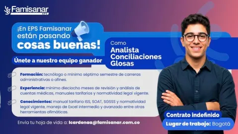 analista conciliaciones glosas