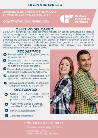 analista talento humano