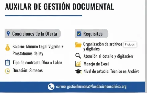 auxiliar de gestión documental