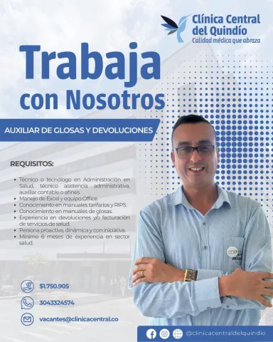 auxiliar de glosas y devoluciones