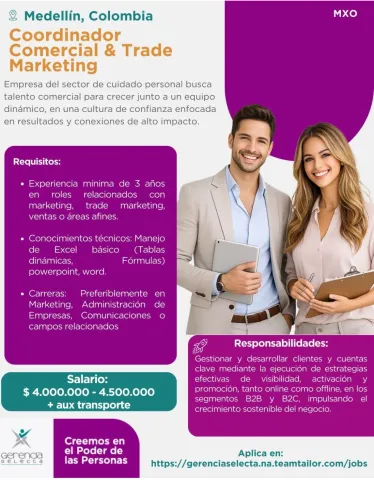 coordinador comercial y trademarketing