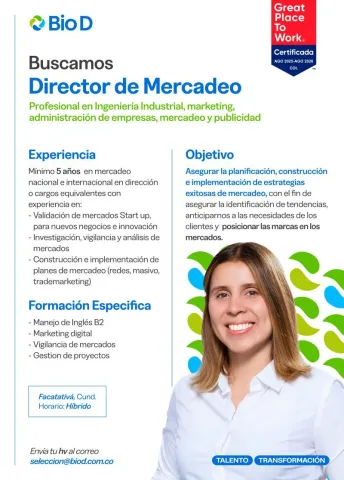 director de mercadeo