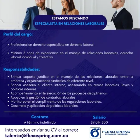 especialista en relaciones laborales