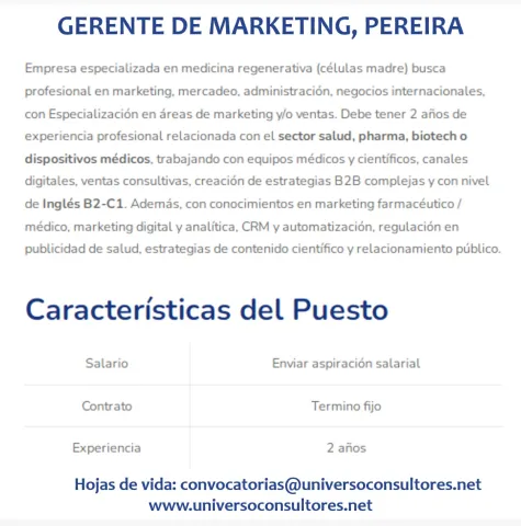 gerente de marketing