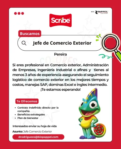 jefe de comercio exterior