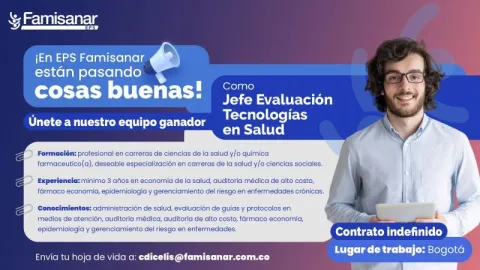 jefe evaluación tecnologías en salud