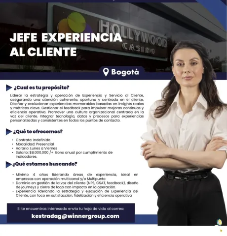 jefe experiencia al cliente