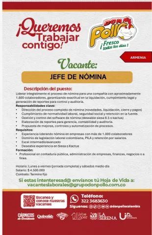 jefe de nómina