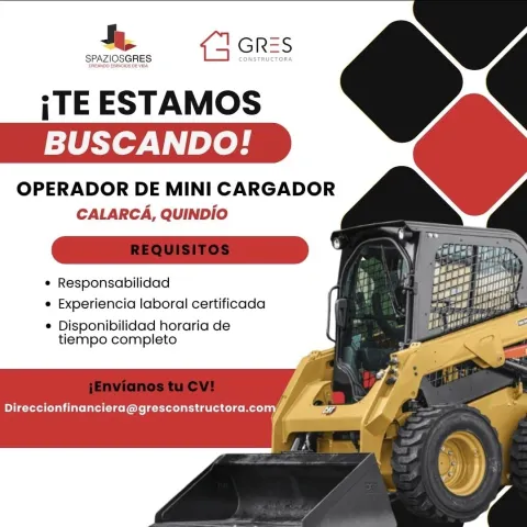 operador de mini cargador