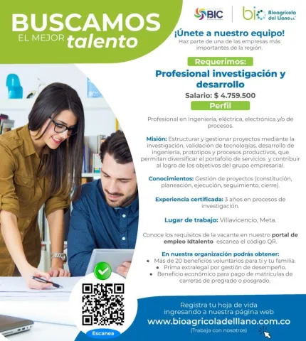 profesional en investigación y desarrollo