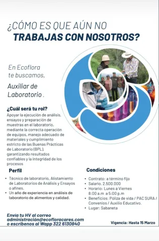 auxiliar de laboratorio