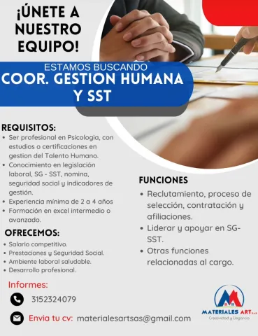 coordinador de gestión humana