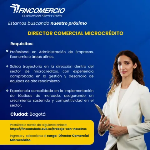director comercial microcrédito