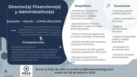 director financiero y administrativo