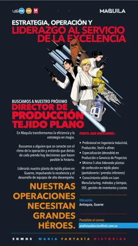 director de producción tejido plano