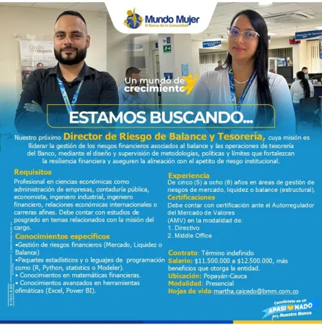 director de riesgo de balance y liquidez