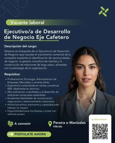 ejecutivo desarrollo de negocios eje cafetero