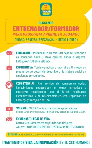 entrenador medio tiempo