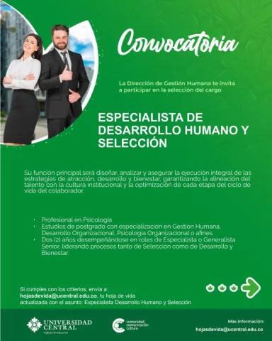 especialista en desarrollo humano y selección