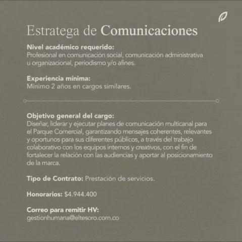 estratega de comunicaciones