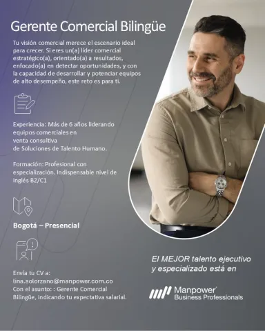 gerente comercial bilingue