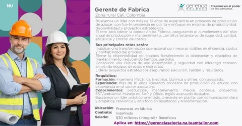 gerente de fábrica