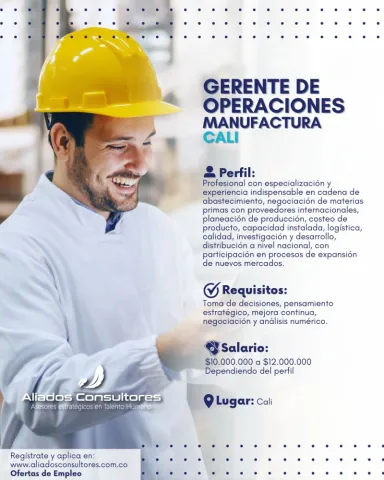 gerente de operaciones manufactura
