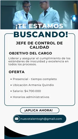 jefe control calidad
