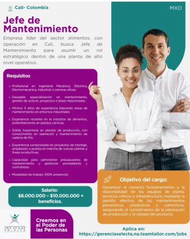 jefe de mantenimiento