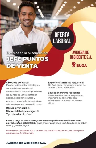 jefe puntos de venta buga