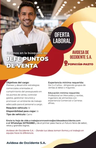 jefe puntos de venta