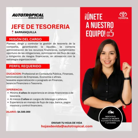 jefe tesorería
