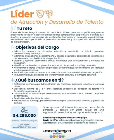 lider de atracción y desarrollo