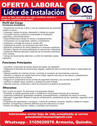 lider de instalación