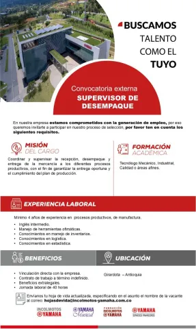 supervisor de empaque