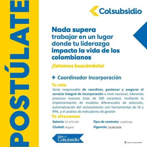 coordinador incorporación