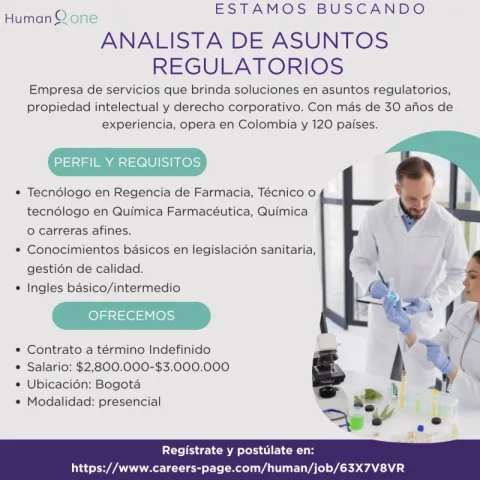 analista asuntos regulatorios