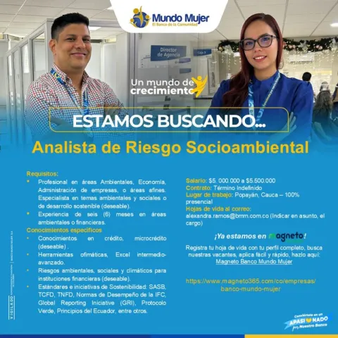 analista de riesgo socioambiental