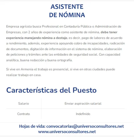 asistente de nómina