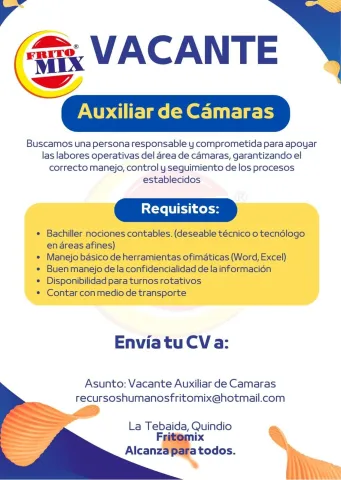 auxiliar cámaras