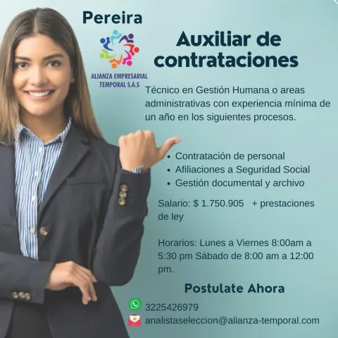 auxiliar contrataciones