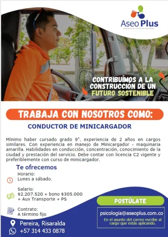 conductor minicargador