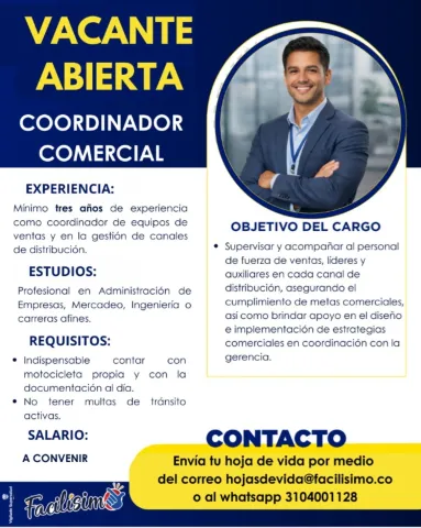 coordinador comercial