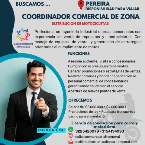 coordinador comercial