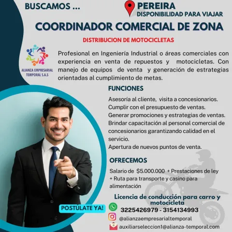 coordinador comercial