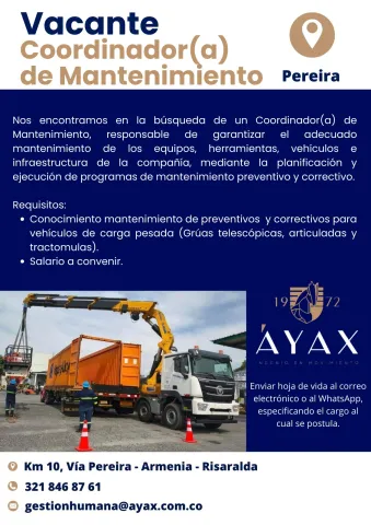 coordinador de mantenimiento