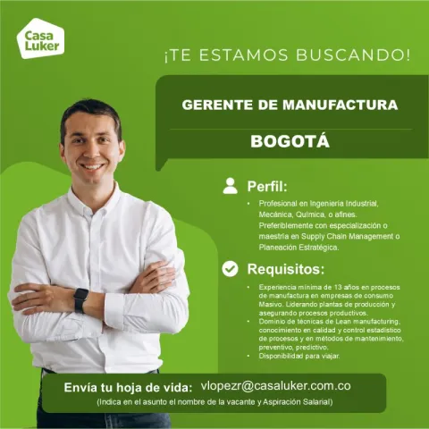 gerente manufactura