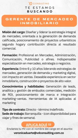 gerente mercadeo 