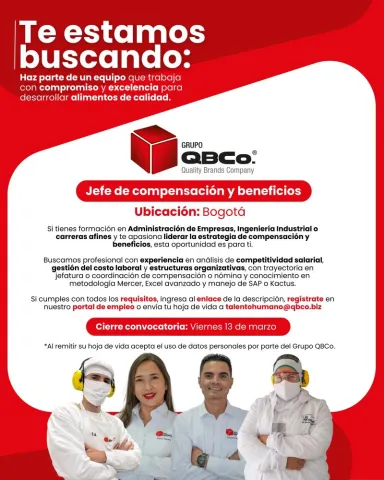 jefe de compensación y beneficios