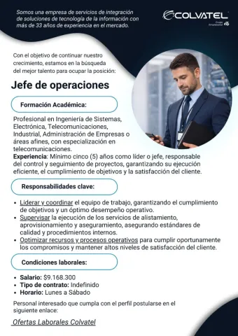 jefe operaciones